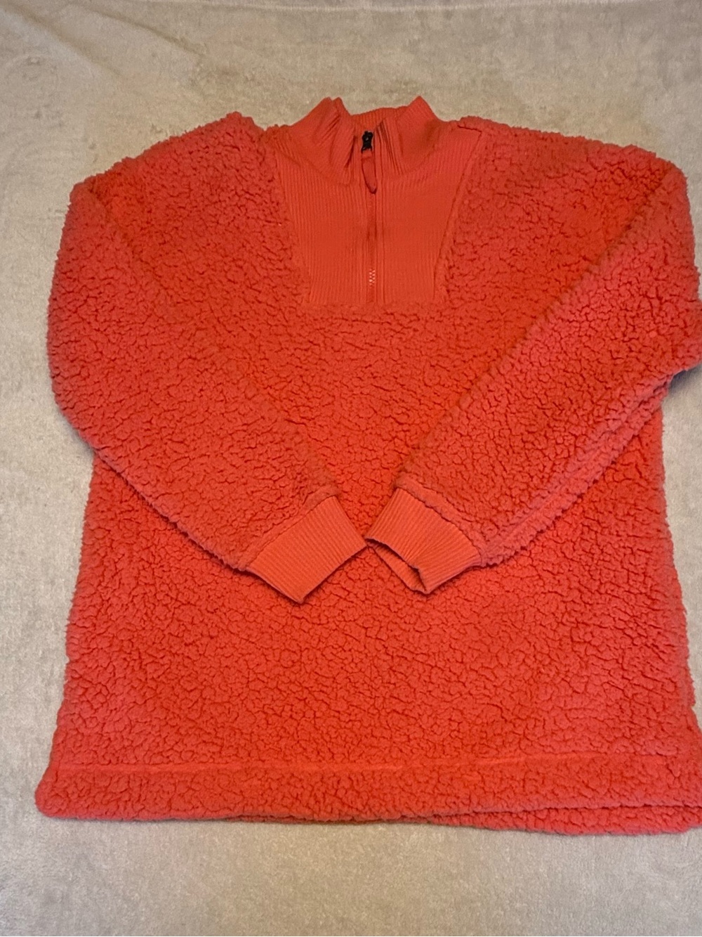 Maurices Men's Coral Zip-Up Sherpa Pullover